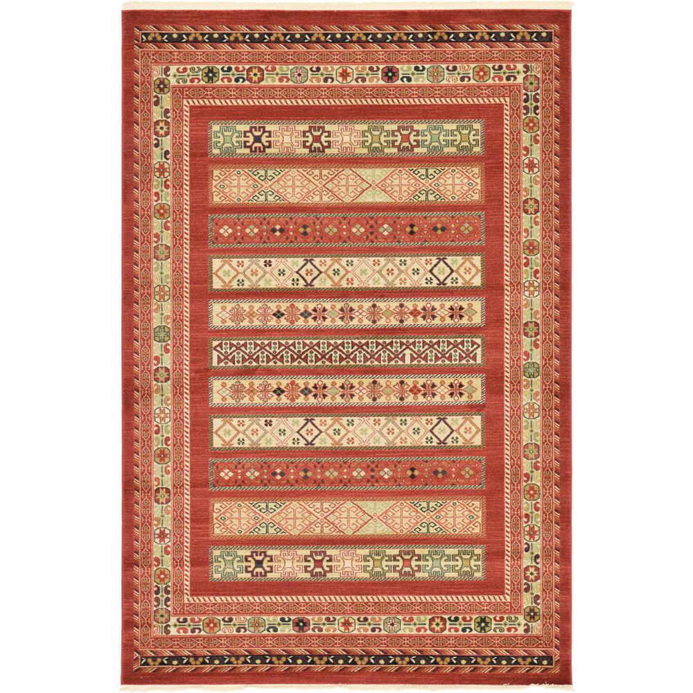 Pasadena Fars Rug, Rust Red (6' 0 x 9' 0). Picture 1