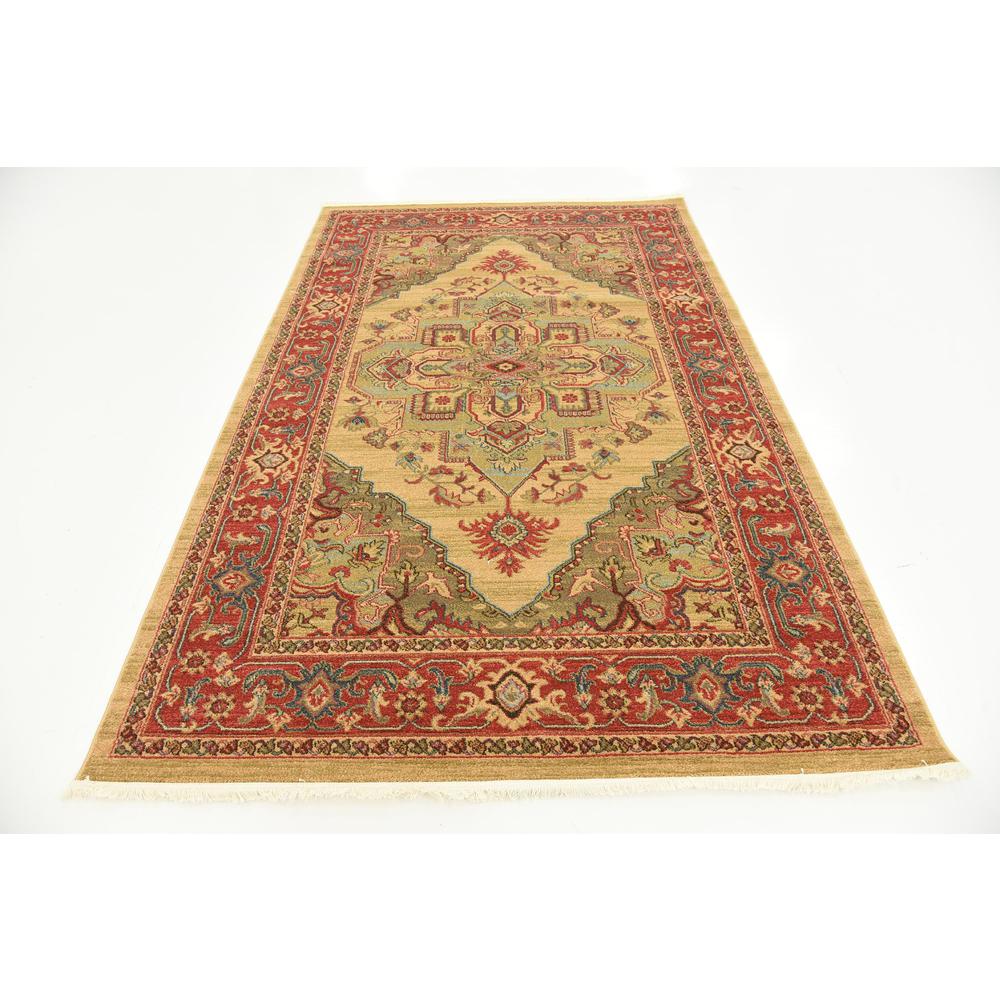 Arsaces Sahand Rug, Tan (5' 0 x 8' 0). Picture 4