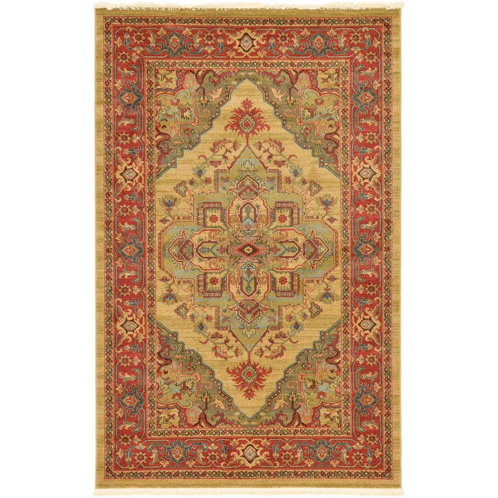 Arsaces Sahand Rug, Tan (5' 0 x 8' 0). Picture 1
