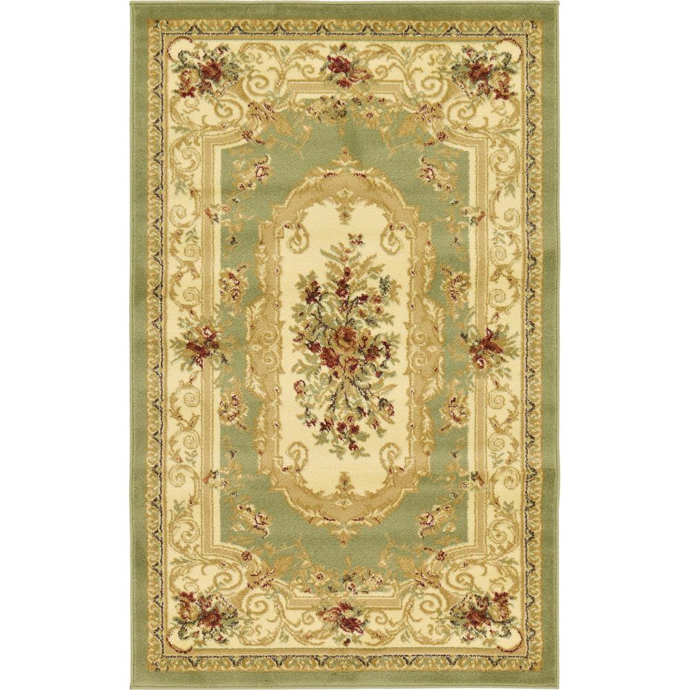 Henry Versailles Rug, Green (3' 3 x 5' 3). Picture 1
