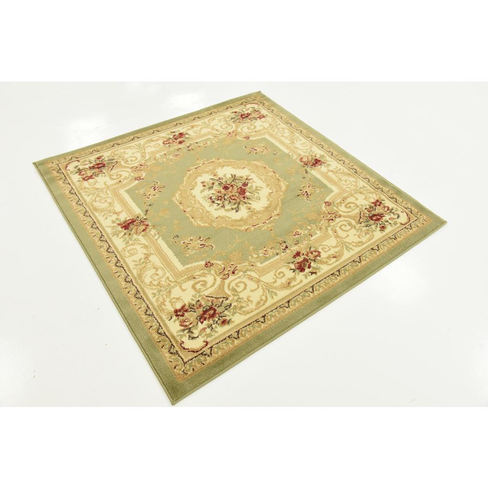 Henry Versailles Rug, Green (4' 0 x 4' 0). Picture 3