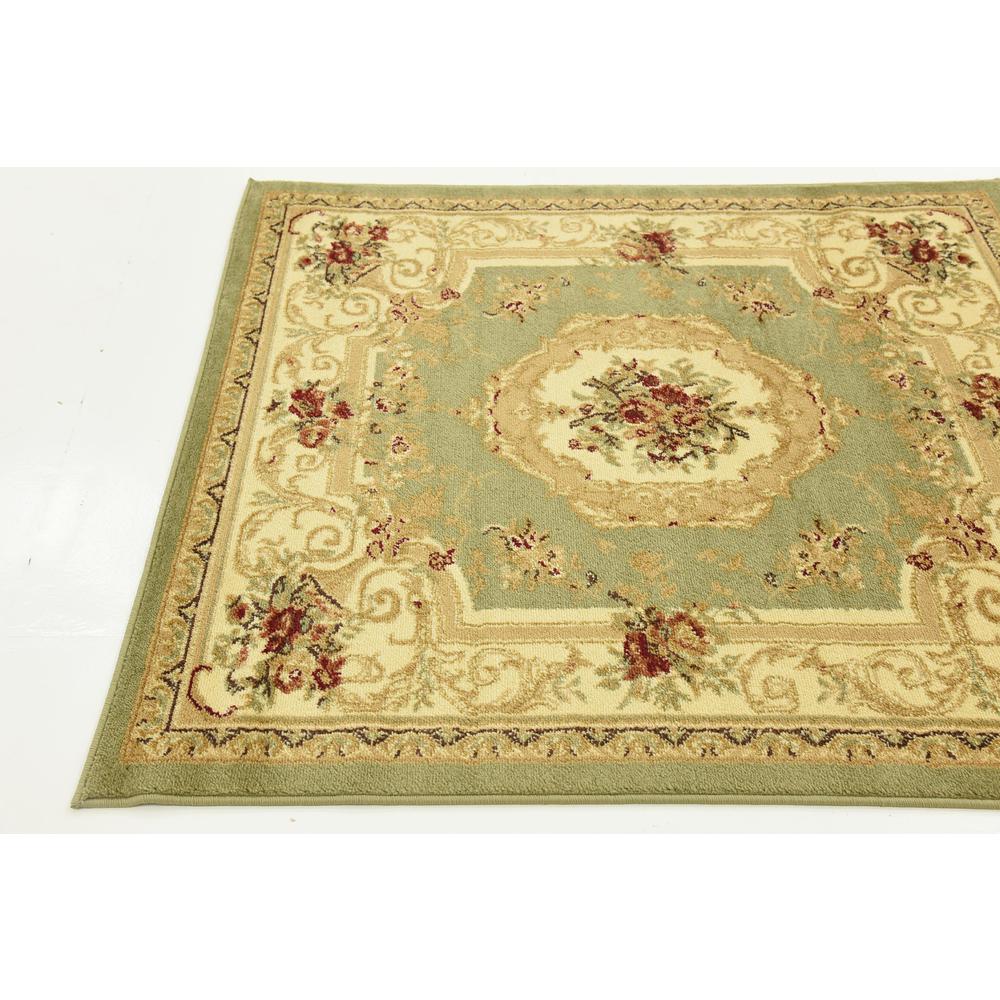 Henry Versailles Rug, Green (4' 0 x 4' 0). Picture 5