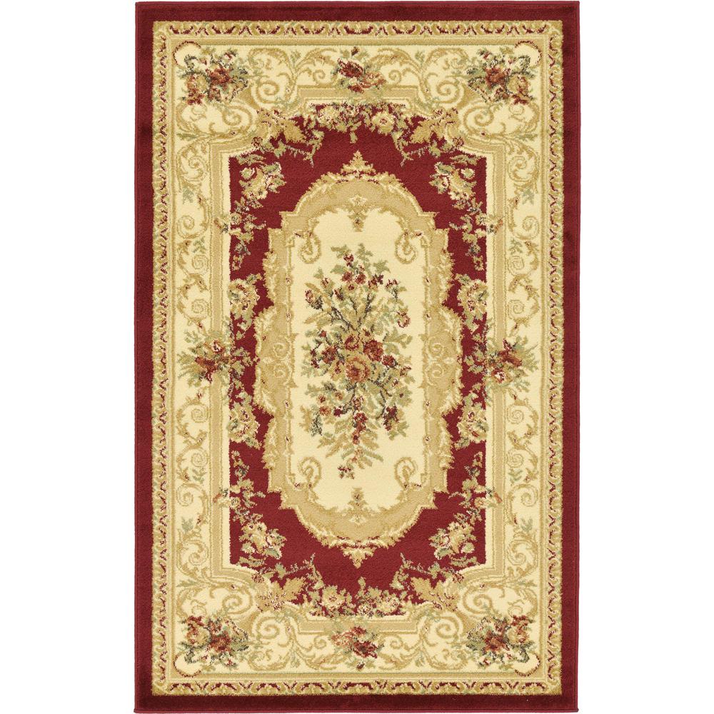 Henry Versailles Rug, Burgundy (3' 3 x 5' 3). Picture 1