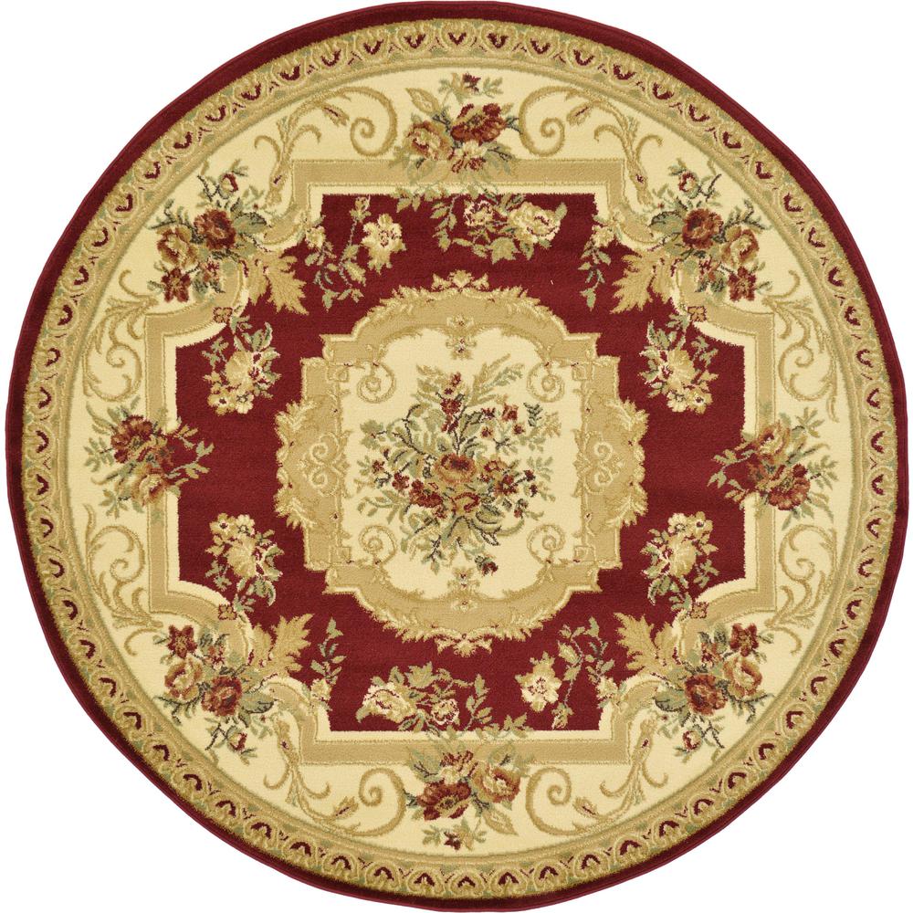 Henry Versailles Rug, Burgundy (6' 0 x 6' 0). Picture 1