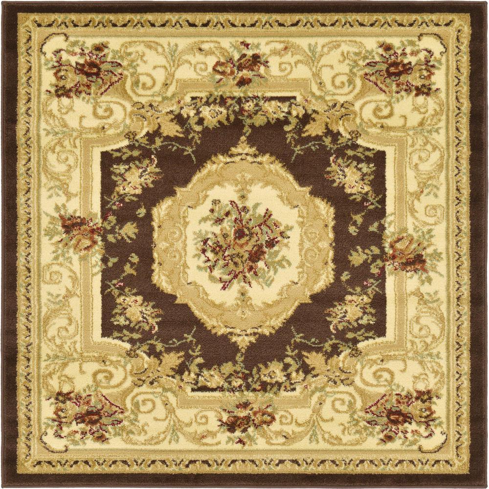 Henry Versailles Rug, Brown (4' 0 x 4' 0). Picture 1