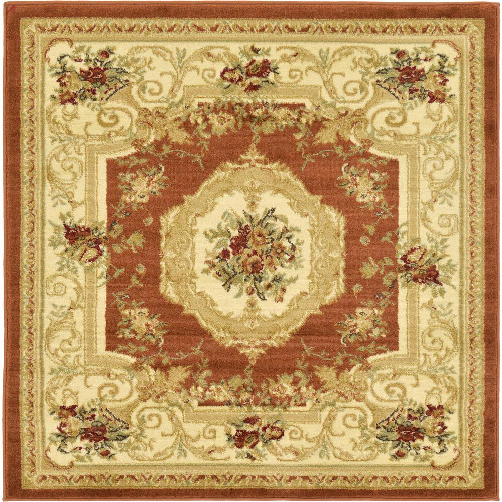Henry Versailles Rug, Terracotta (4' 0 x 4' 0). Picture 1