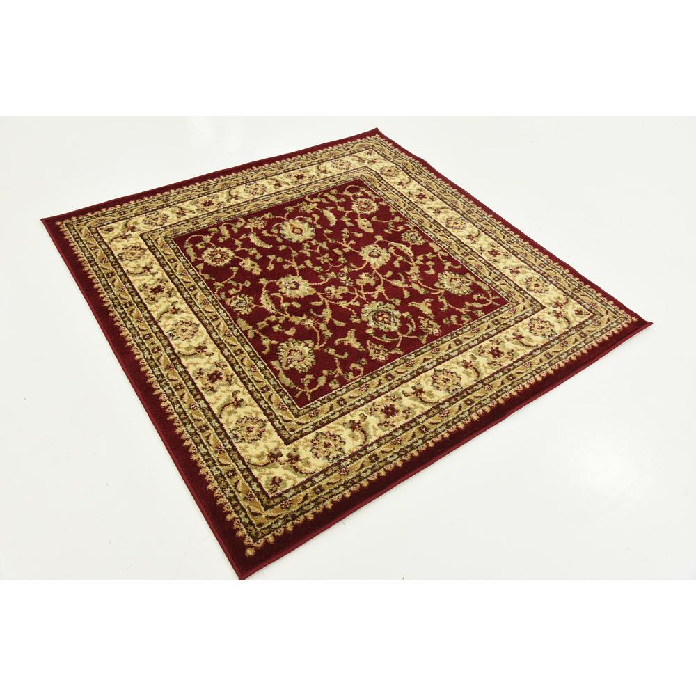 St. Louis Voyage Rug, Red (4' 0 x 4' 0). Picture 3