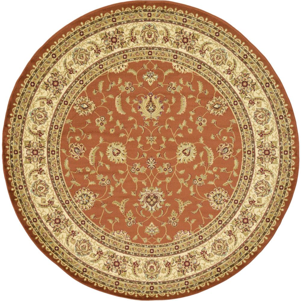 St. Louis Voyage Rug, Terracotta (8' 0 x 8' 0). Picture 1