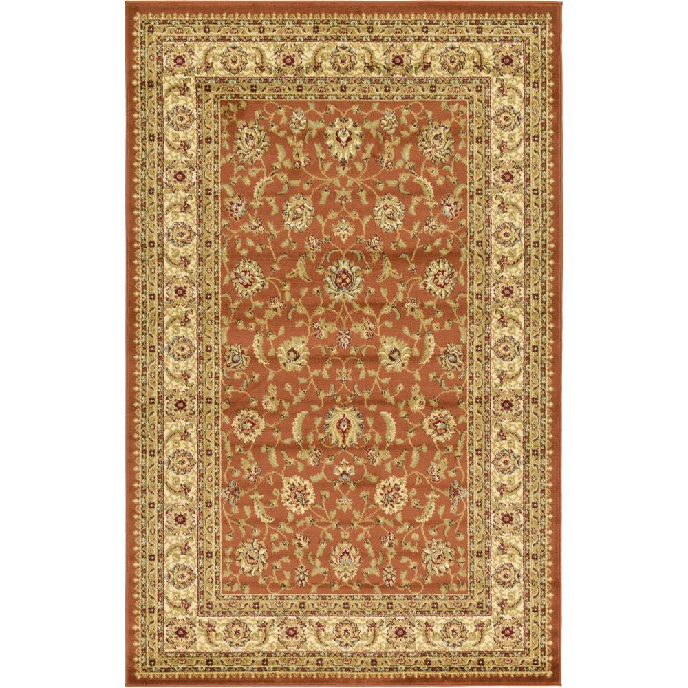 St. Louis Voyage Rug, Terracotta (5' 0 x 8' 0). Picture 1
