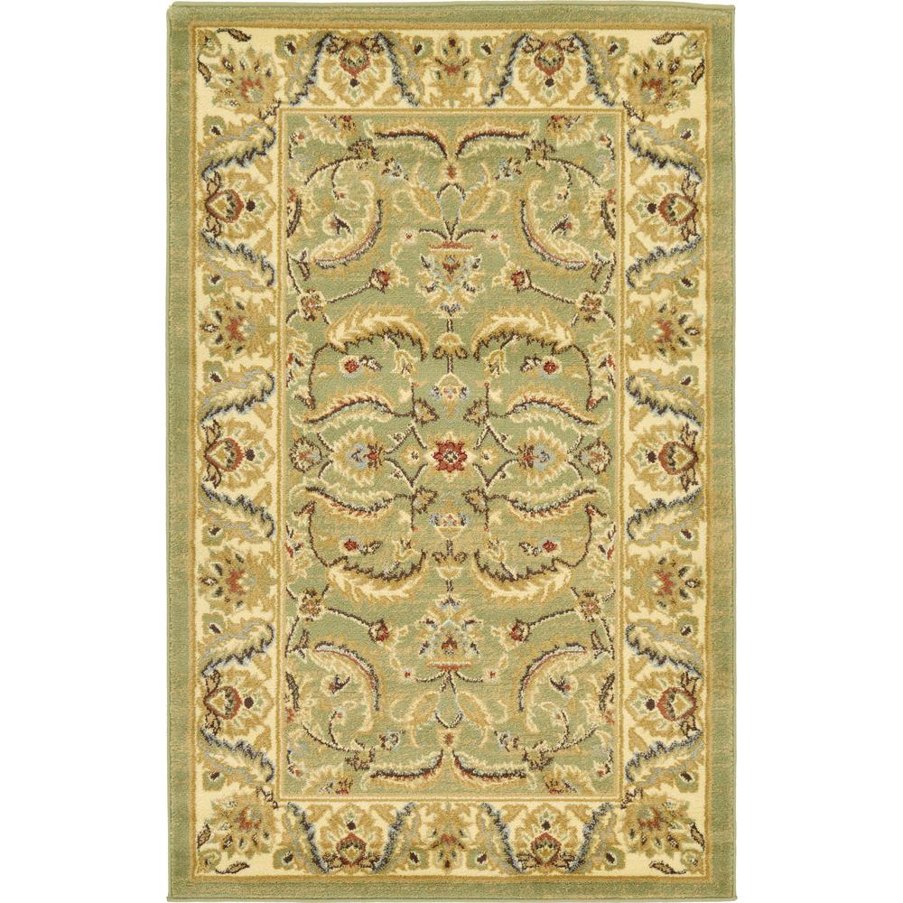 Hickory Voyage Rug, Light Green (3' 3 x 5' 3). Picture 1