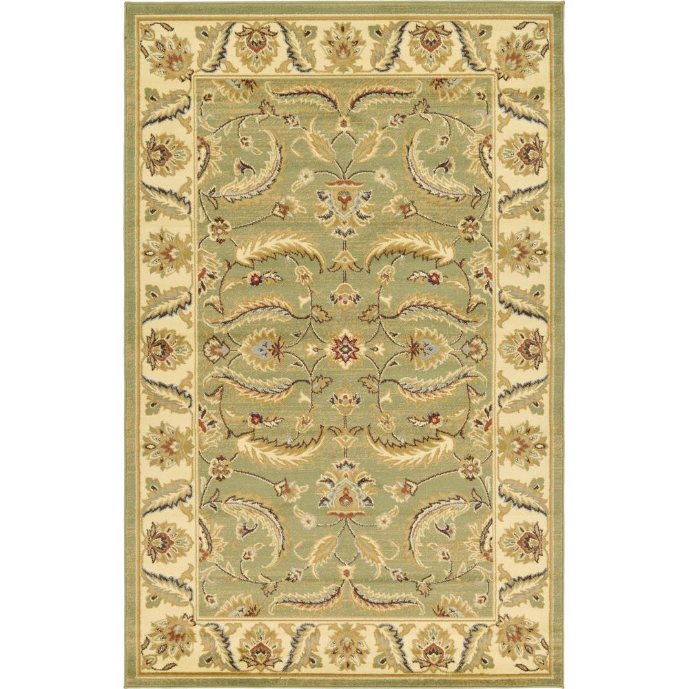 Hickory Voyage Rug, Light Green (5' 0 x 8' 0). Picture 1