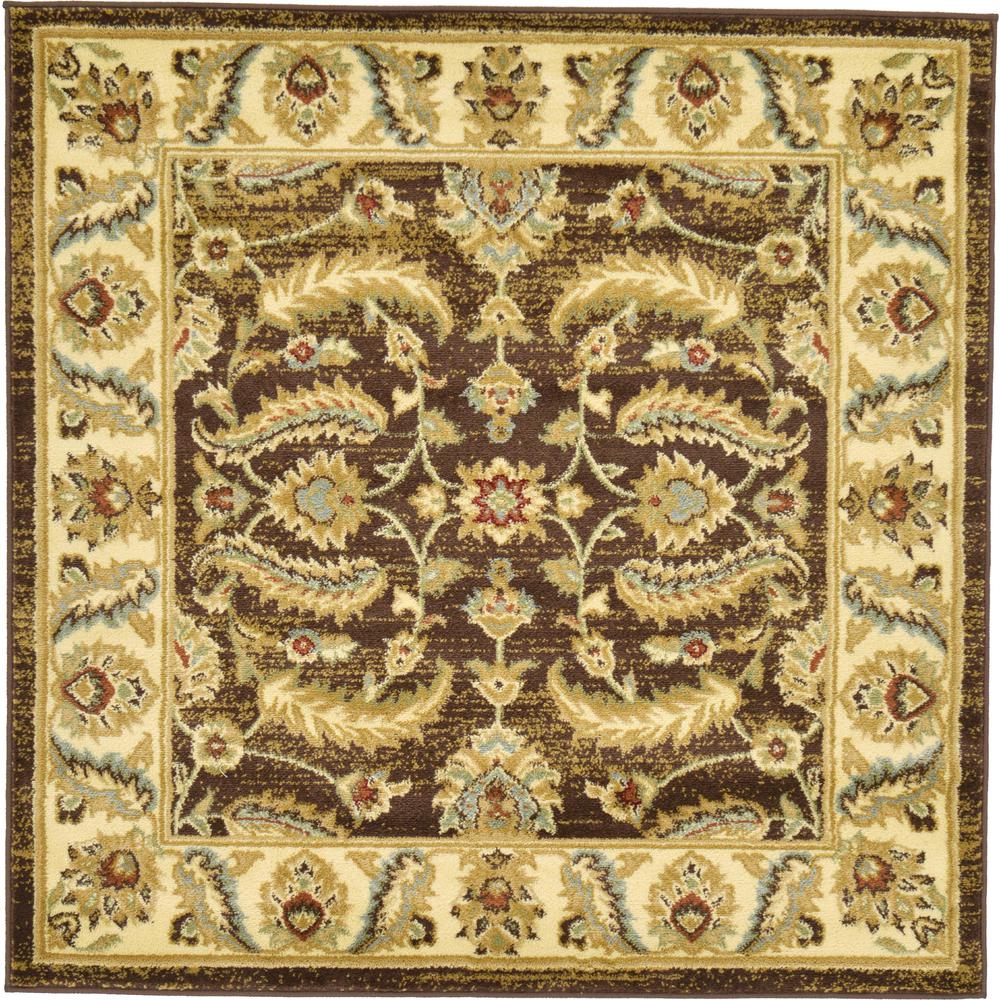 Hickory Voyage Rug, Brown (4' 0 x 4' 0). The main picture.