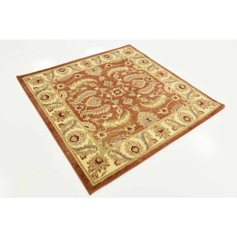 Hickory Voyage Rug, Terracotta (4' 0 x 4' 0). Picture 6