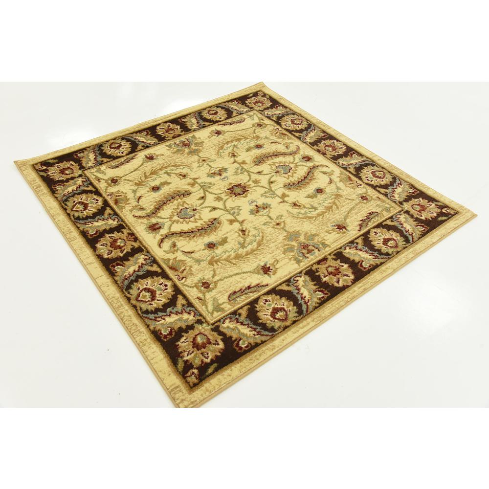 Hickory Voyage Rug, Ivory (4' 0 x 4' 0). Picture 6