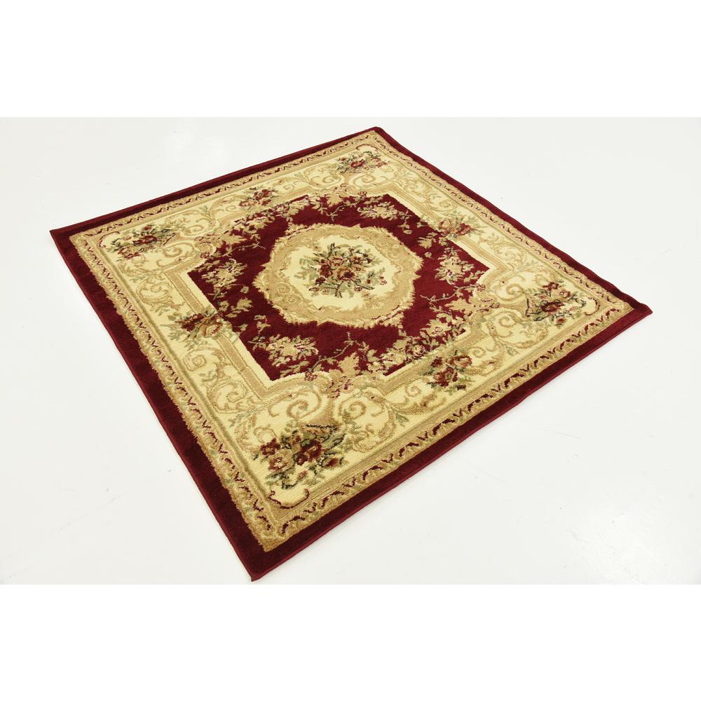 Henry Versailles Rug, Burgundy (4' 0 x 4' 0). Picture 3