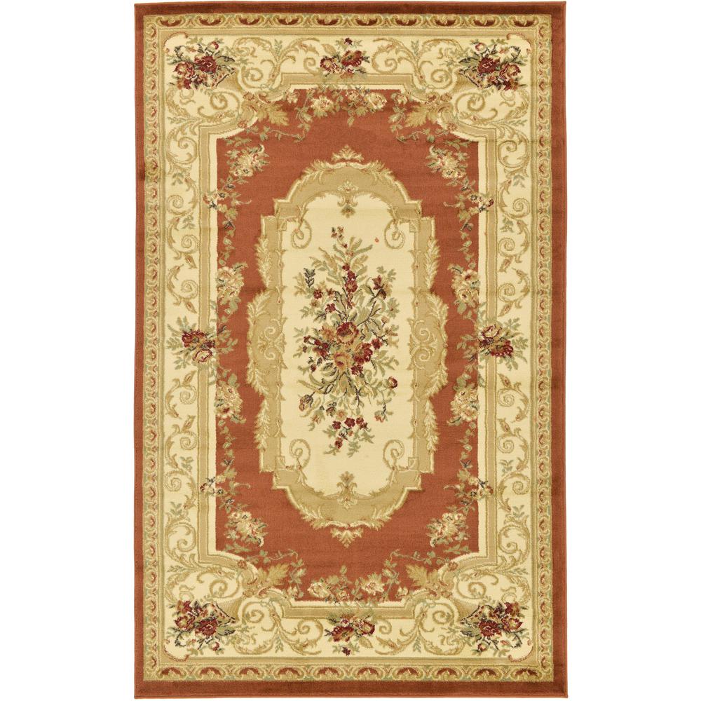 Henry Versailles Rug, Terracotta (5' 0 x 8' 0). Picture 1