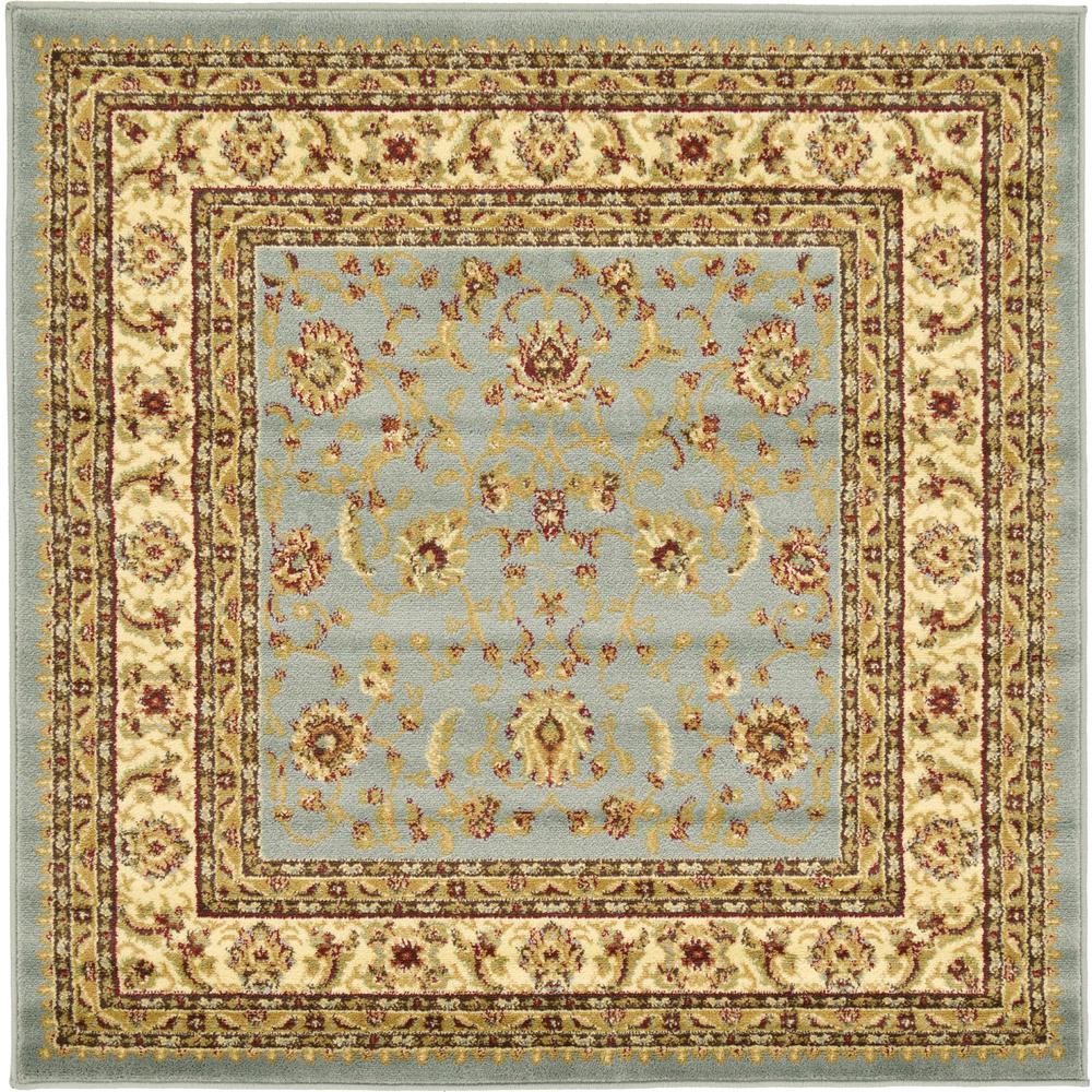 St. Louis Voyage Rug, Light Blue (4' 0 x 4' 0). The main picture.