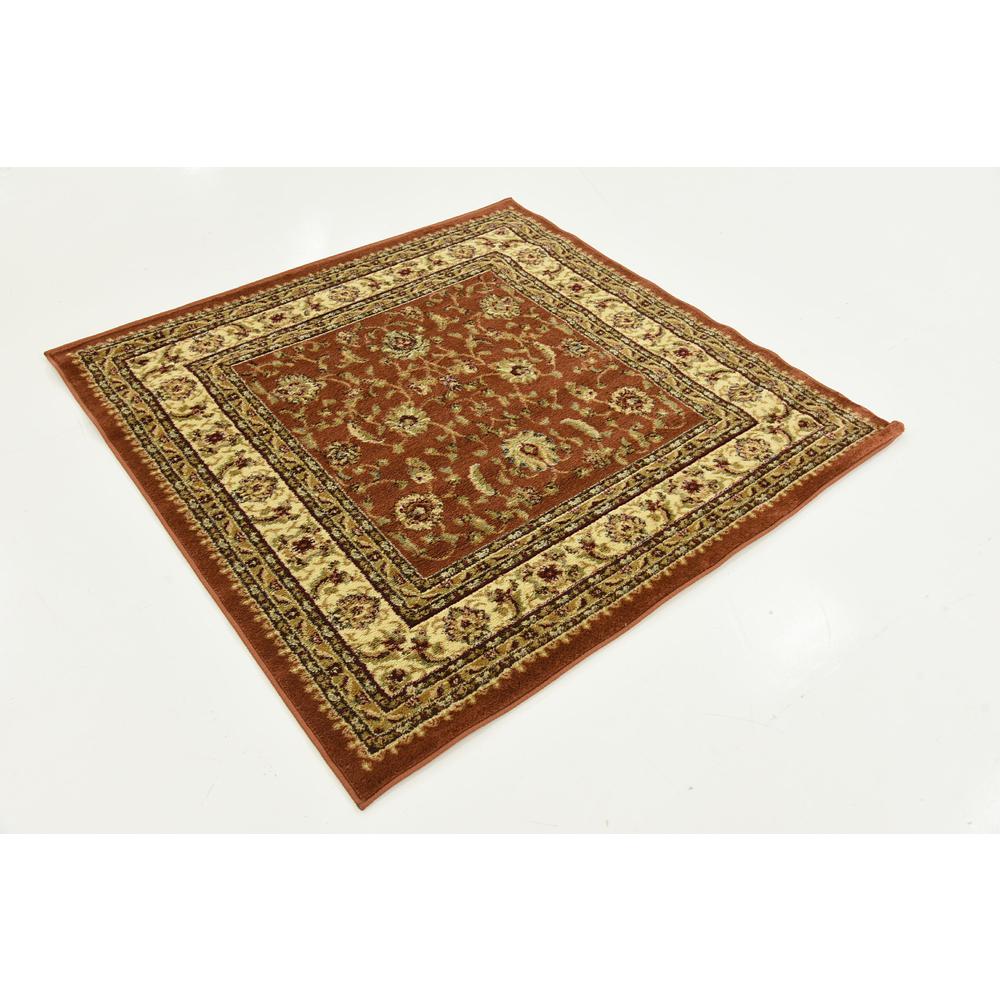 St. Louis Voyage Rug, Terracotta (4' 0 x 4' 0). Picture 6