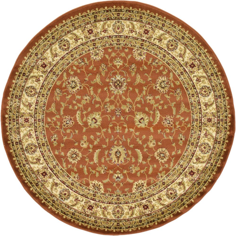St. Louis Voyage Rug, Terracotta (6' 0 x 6' 0). Picture 1