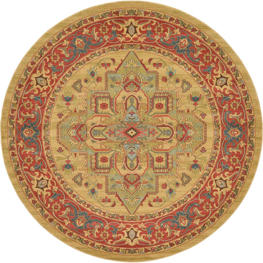 Arsaces Sahand Rug, Tan (8' 0 x 8' 0). Picture 1