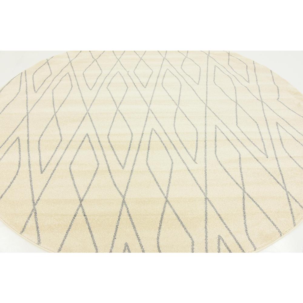 Geometric Fez Rug, Ivory (8' 0 x 8' 0). Picture 4