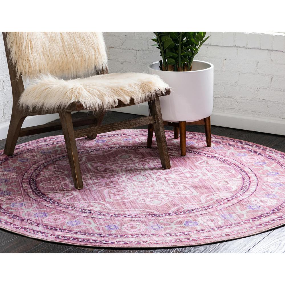 D'Amore Austin Rug, Pink (6' 0 x 6' 0). Picture 4