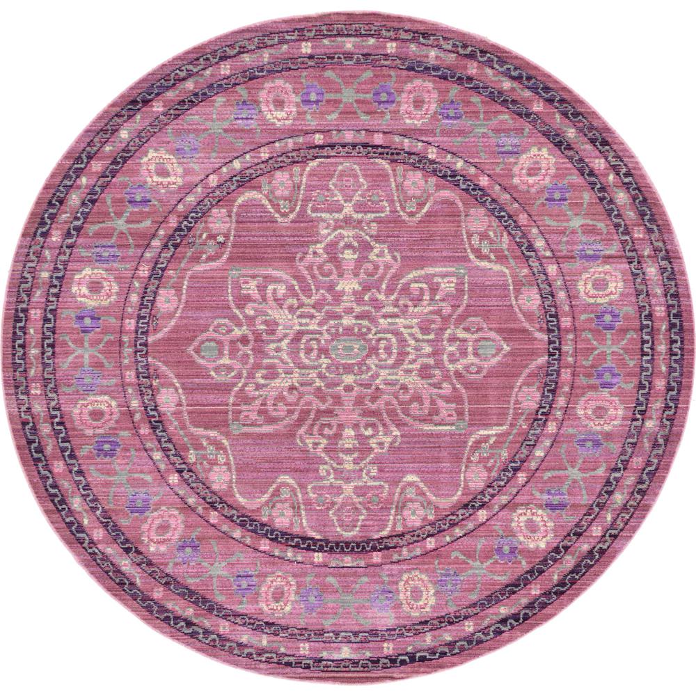 D'Amore Austin Rug, Pink (6' 0 x 6' 0). Picture 1