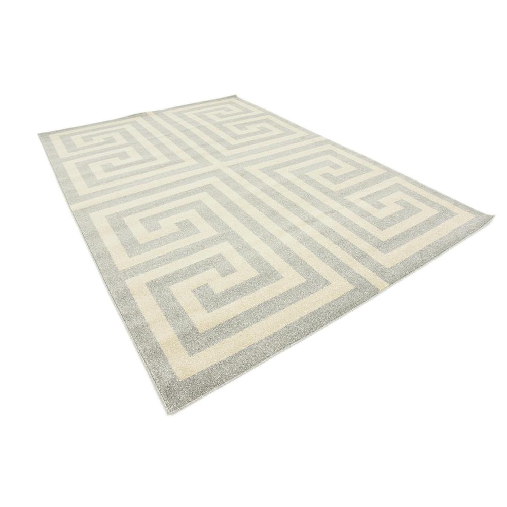 Greek Key Athens Rug, Gray (7' 0 x 10' 0). Picture 3