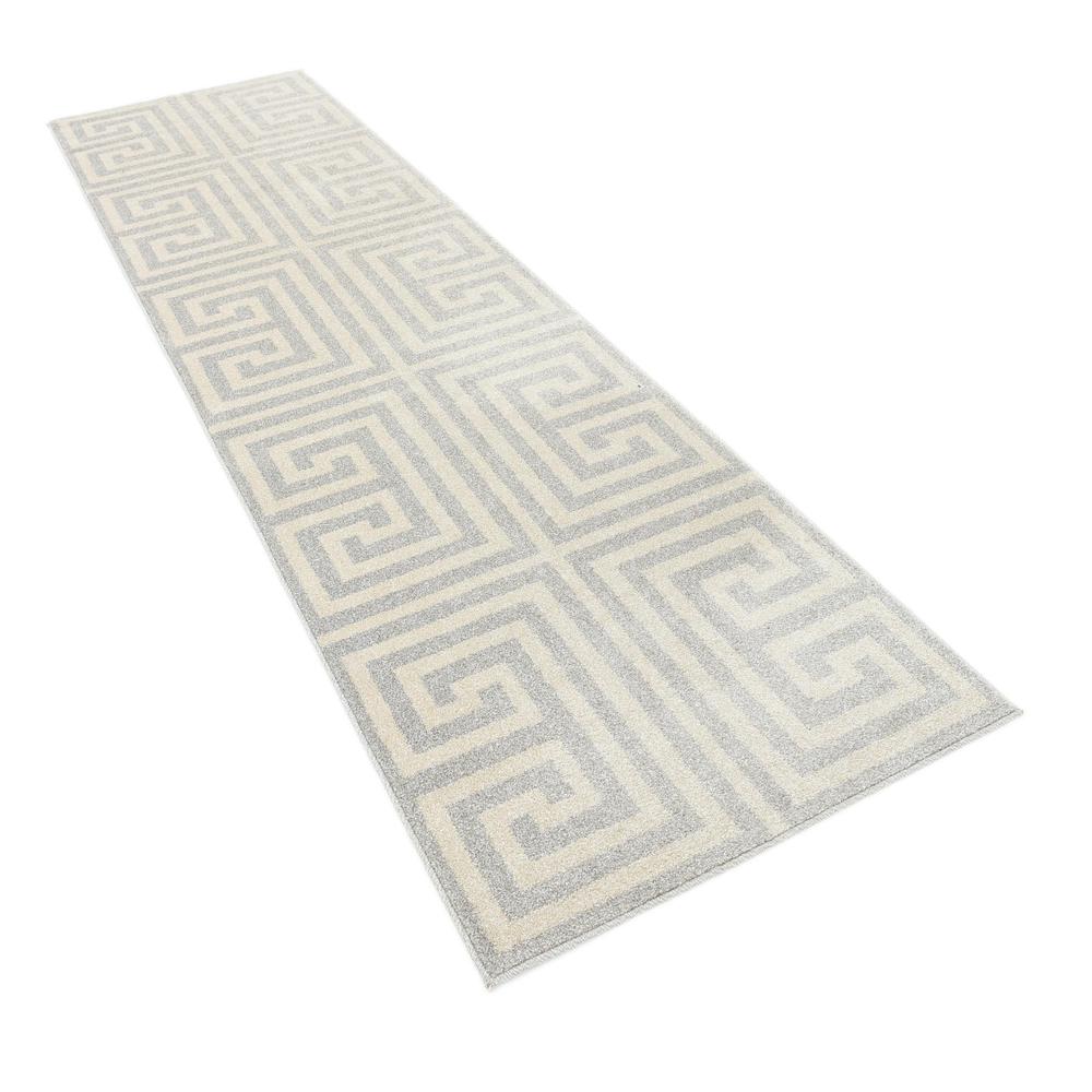 Greek Key Athens Rug, Gray (2' 7 x 10' 0). Picture 6