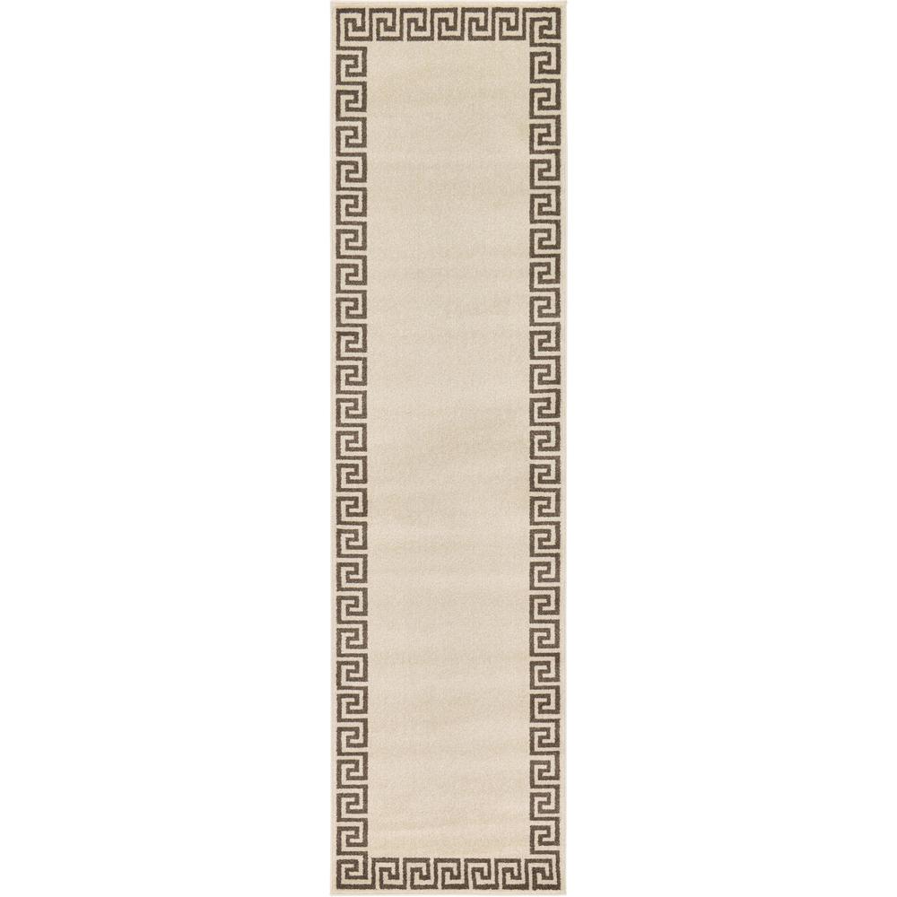Modern Athens Rug, Beige/Brown (2' 7 x 10' 0). The main picture.