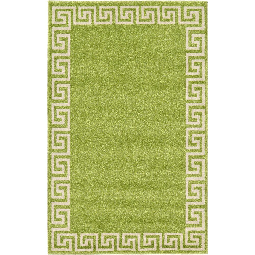 Modern Athens Rug, Light Green (3' 3 x 5' 3). Picture 1