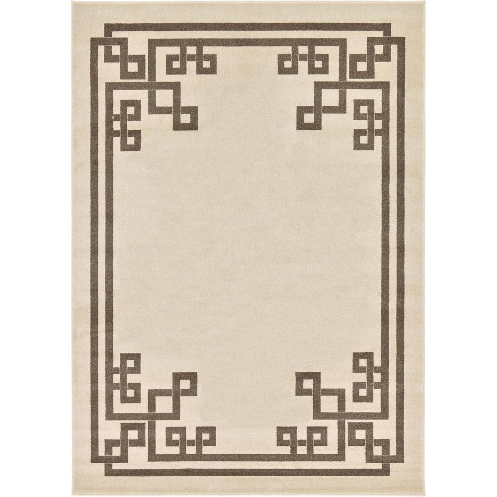 Geometric Athens Rug, Beige/Brown (7' 0 x 10' 0). Picture 1