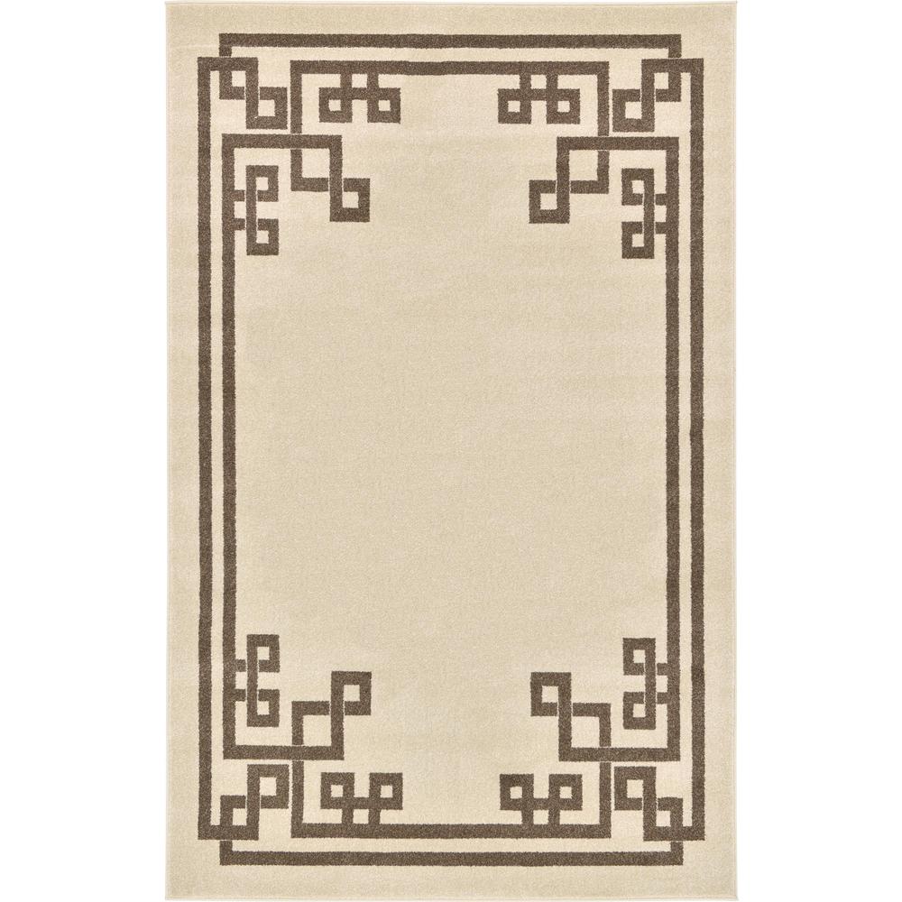 Geometric Athens Rug, Beige/Brown (5' 0 x 8' 0). Picture 1