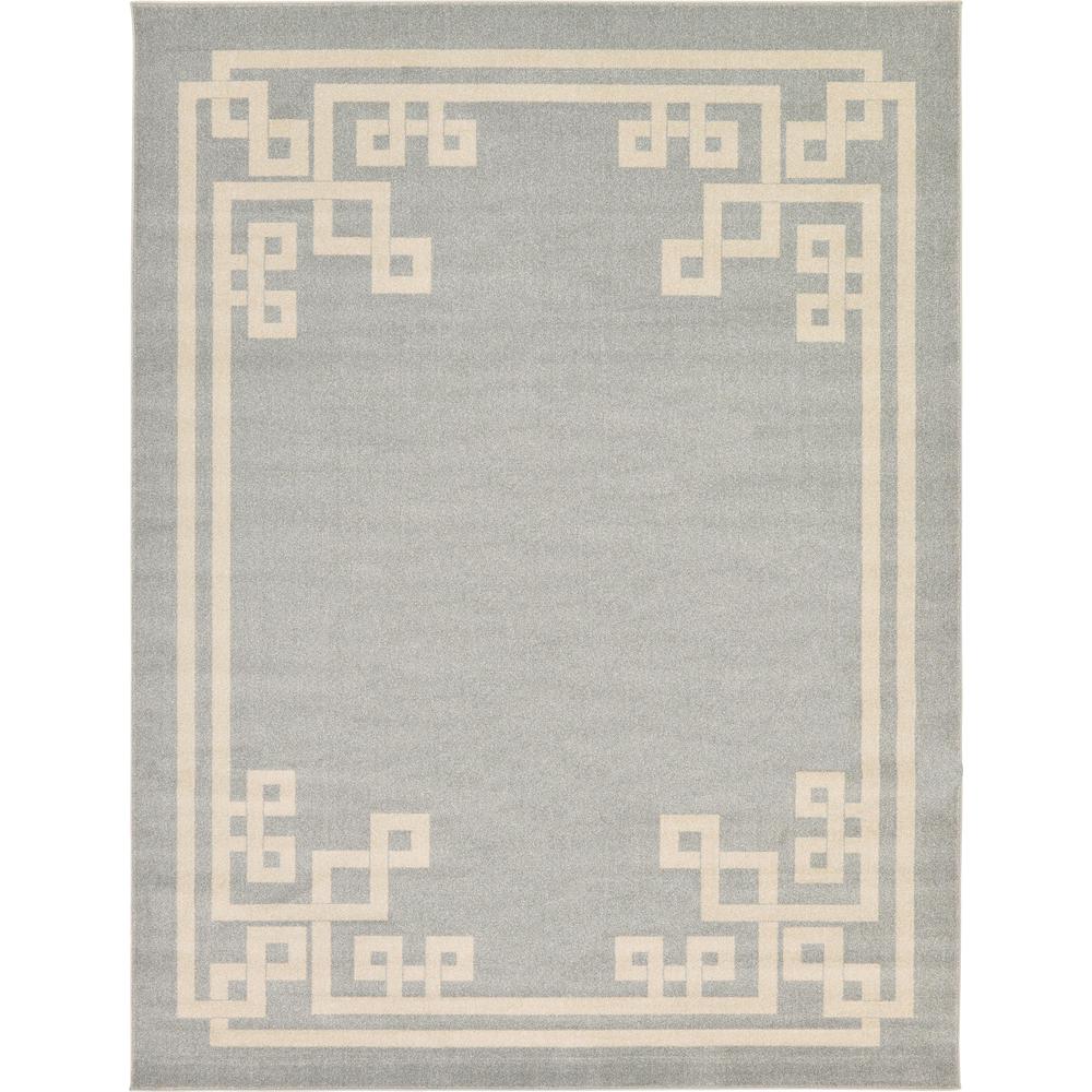 Geometric Athens Rug, Gray (9' 0 x 12' 0). Picture 1