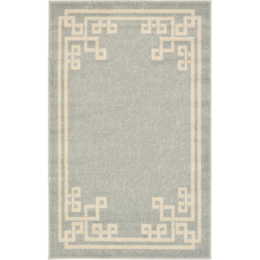 Geometric Athens Rug, Gray (3' 3 x 5' 3). Picture 1