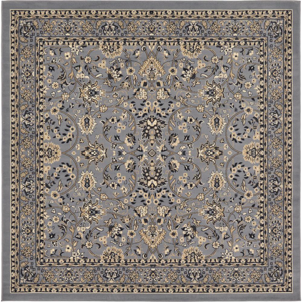 Washington Sialk Hill Rug, Gray (8' 0 x 8' 0). Picture 1