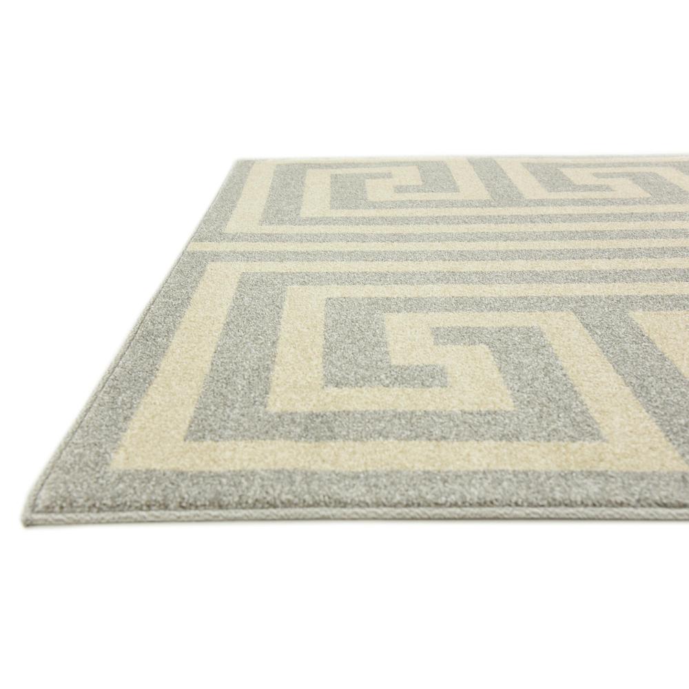 Greek Key Athens Rug, Gray (5' 0 x 8' 0). Picture 6