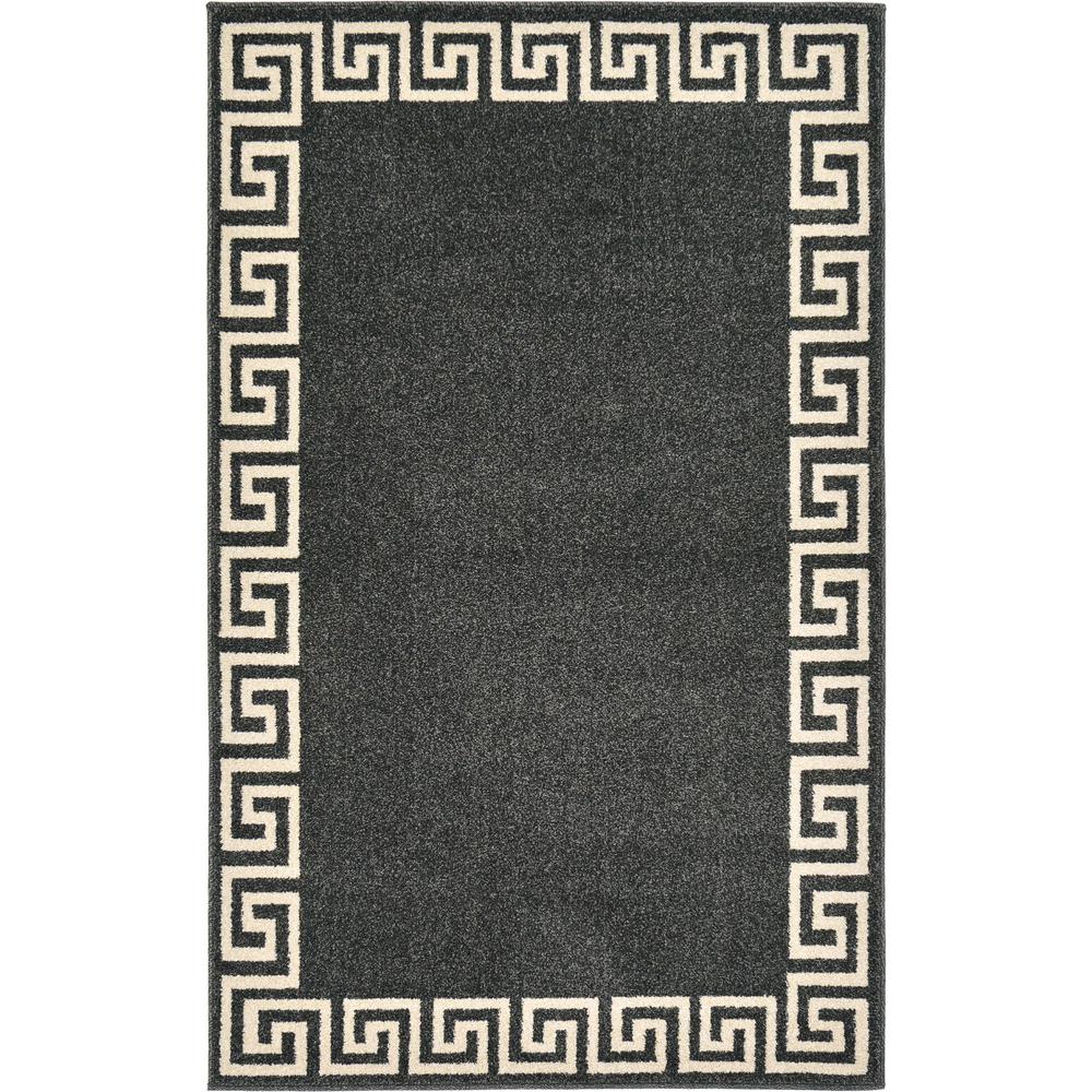 Modern Athens Rug, Charcoal (3' 3 x 5' 3). Picture 1