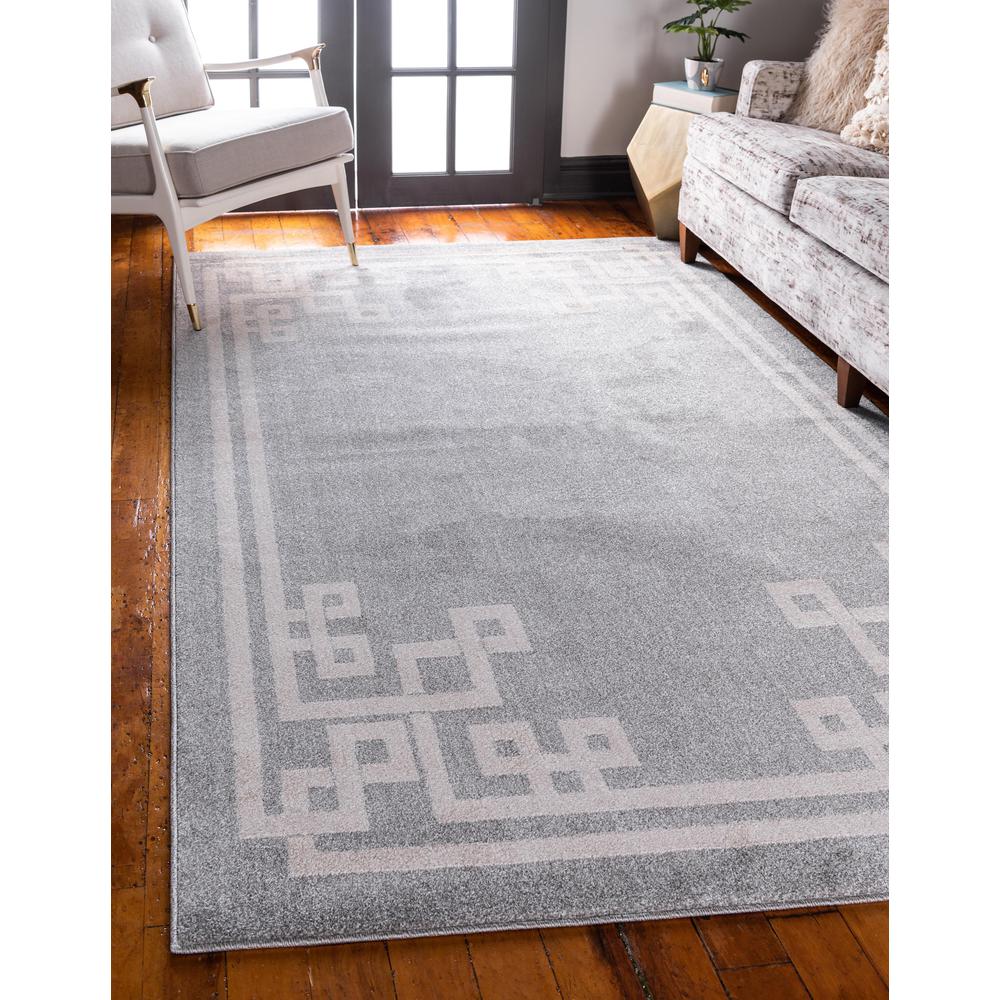 Geometric Athens Rug, Gray (9' 0 x 12' 0). Picture 2