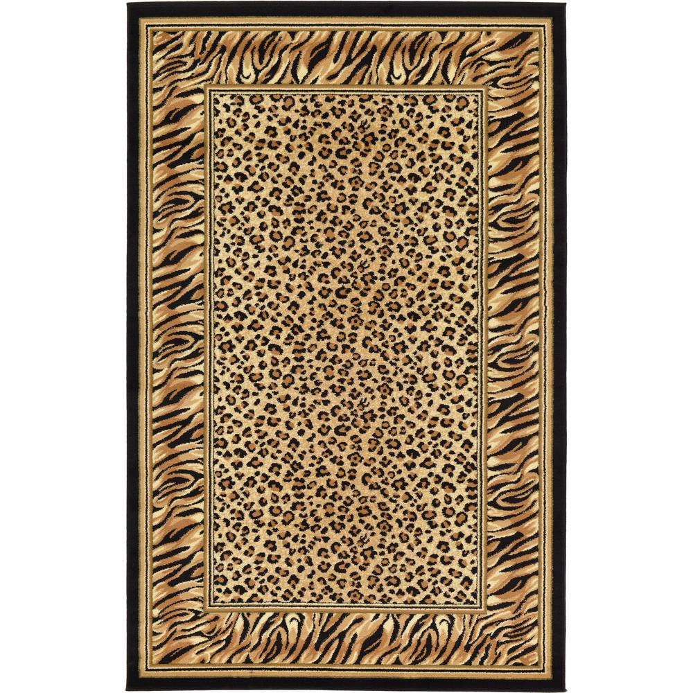 Cheetah Wildlife Rug, Ivory (5' 0 x 8' 0). Picture 1