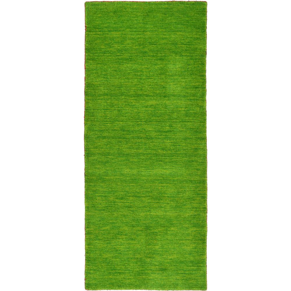 Solid Gava Rug, Green (2' 7 x 6' 7). The main picture.