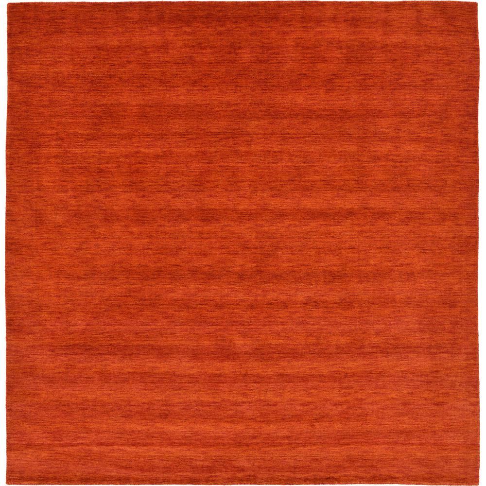 Solid Gava Rug, Terracotta (9' 10 x 9' 10). The main picture.