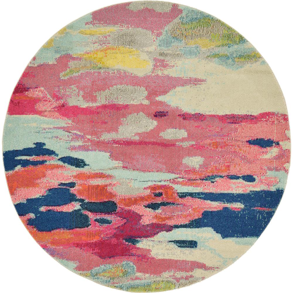 Laurnell Estrella Rug, Pink (6' 0 x 6' 0). Picture 1