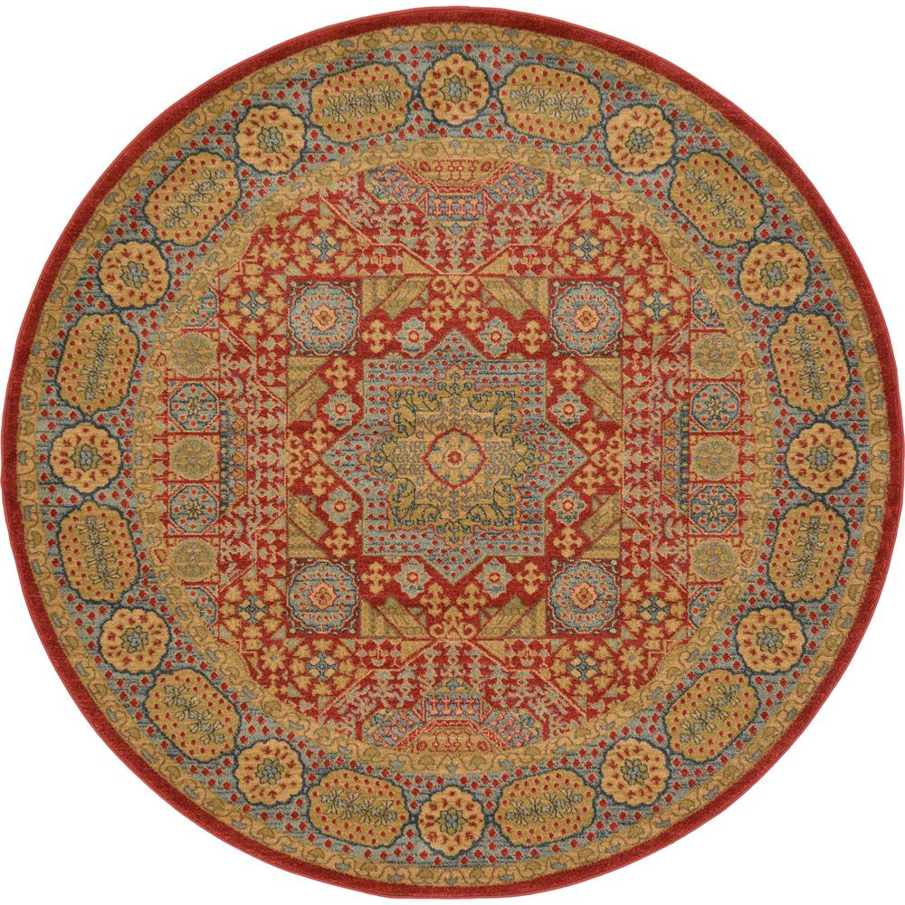 Washington Palace Rug, Red (6' 0 x 6' 0). Picture 1