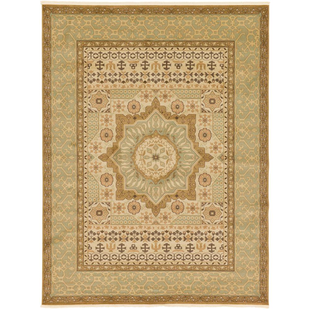 Quincy Palace Rug, Light Green (9' 0 x 12' 0). Picture 1