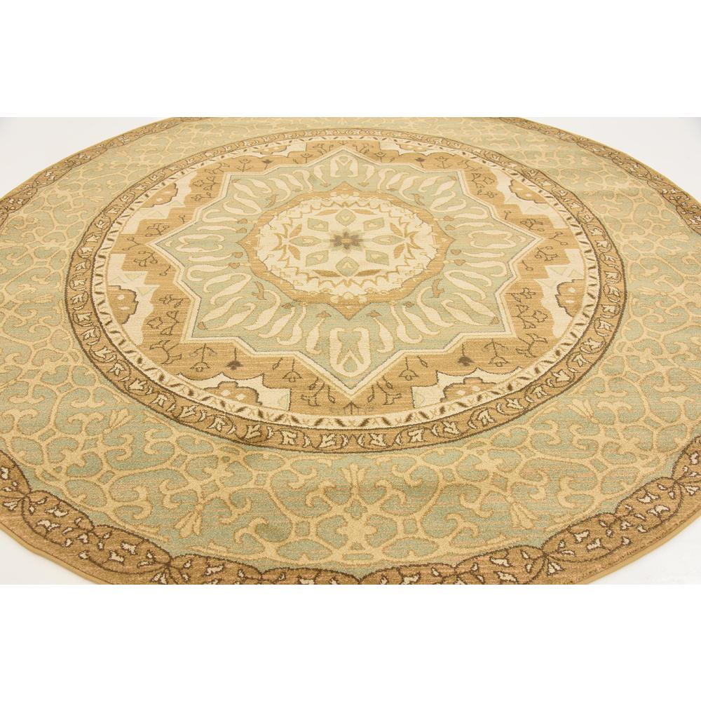 Quincy Palace Rug, Light Green (8' 0 x 8' 0). Picture 4