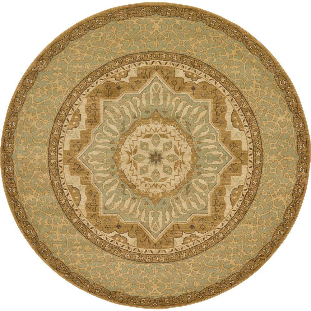 Quincy Palace Rug, Light Green (8' 0 x 8' 0). The main picture.