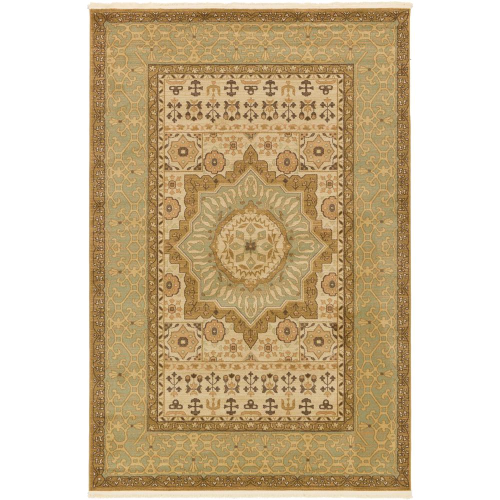 Quincy Palace Rug, Light Green (6' 0 x 9' 0). Picture 1