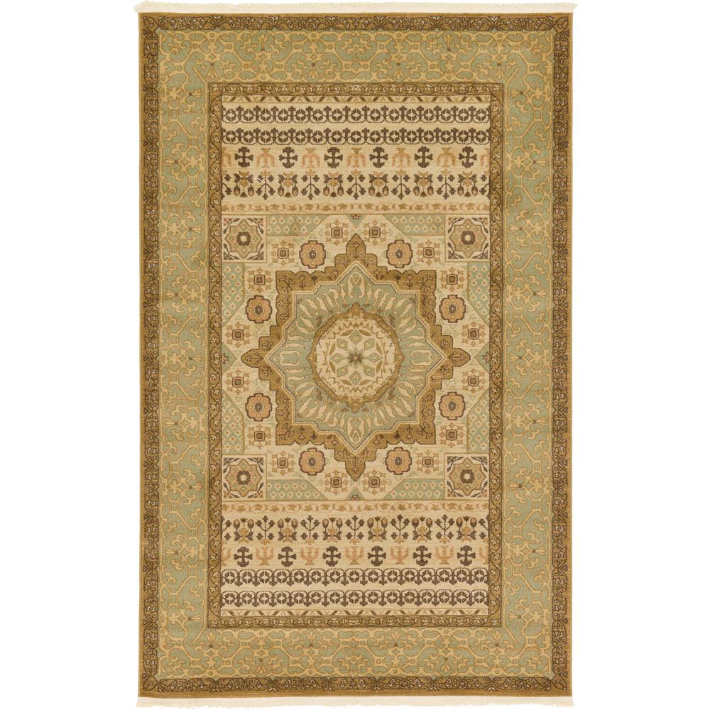 Quincy Palace Rug, Light Green (5' 0 x 8' 0). Picture 1