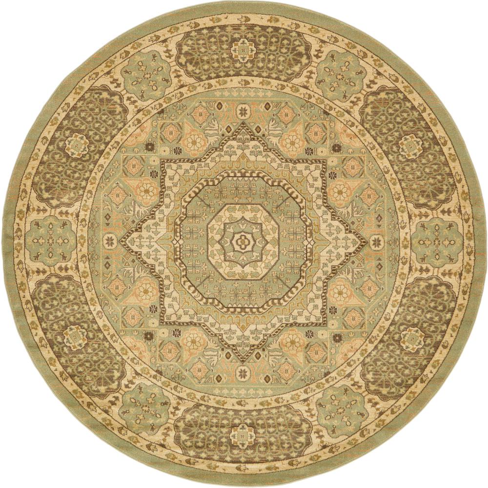 Hamilton Palace Rug, Light Green (8' 0 x 8' 0). Picture 1